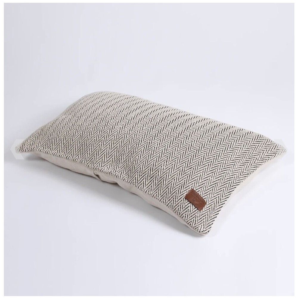 Diggidy dog collection herringbone pillow cover for dog bed - OS - gray/ivory - Picture 2 of 10
